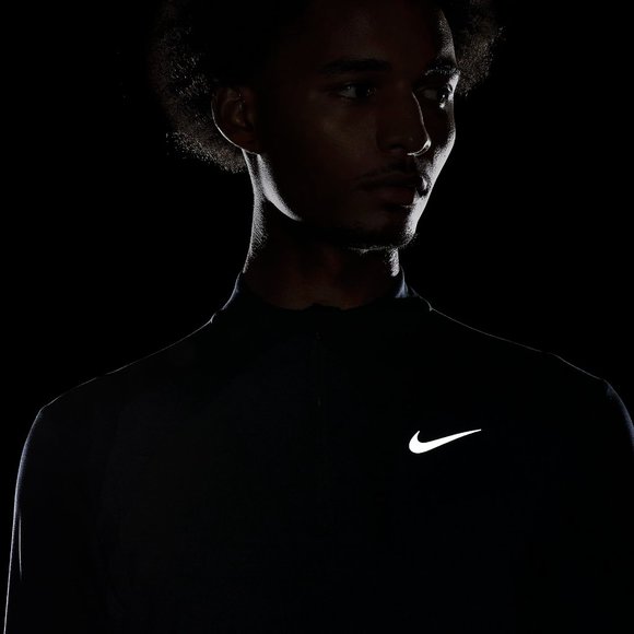Nike Men's Dri-Fit Element Half Zip Running Pullover Top Black Medium - Picture 8 of 11